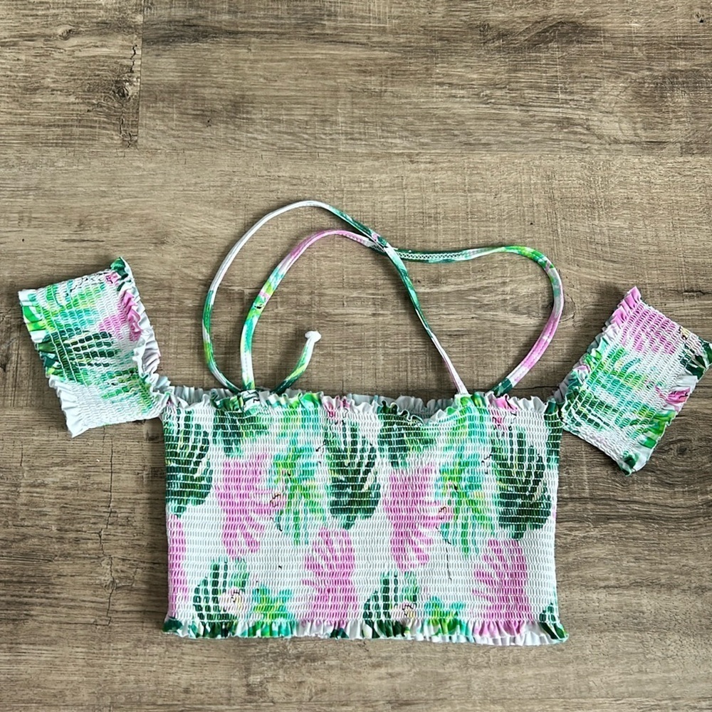 Pilyq smocked bikini top